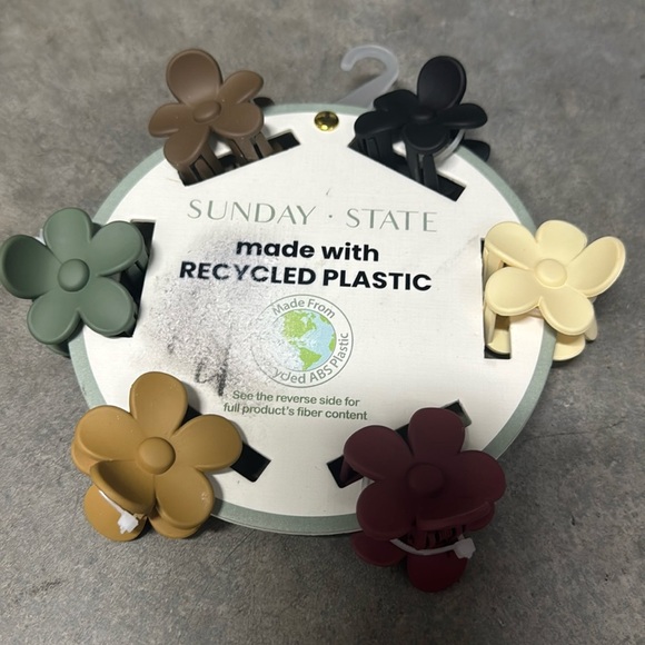 sunday state Accessories - NWT Sunday State Flower Claw Hair Clip Set, Neutral
